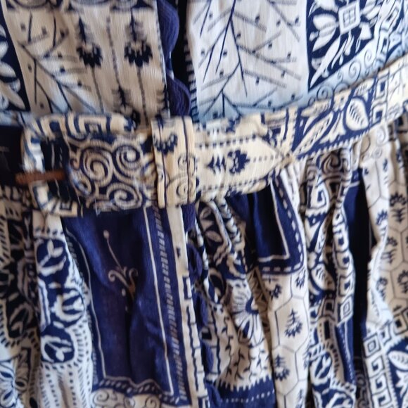 Women's 6 Vintage 1950's Sleeveless Button-Front Dress Belt Geometric Print 1OF1 - Picture 5 of 12